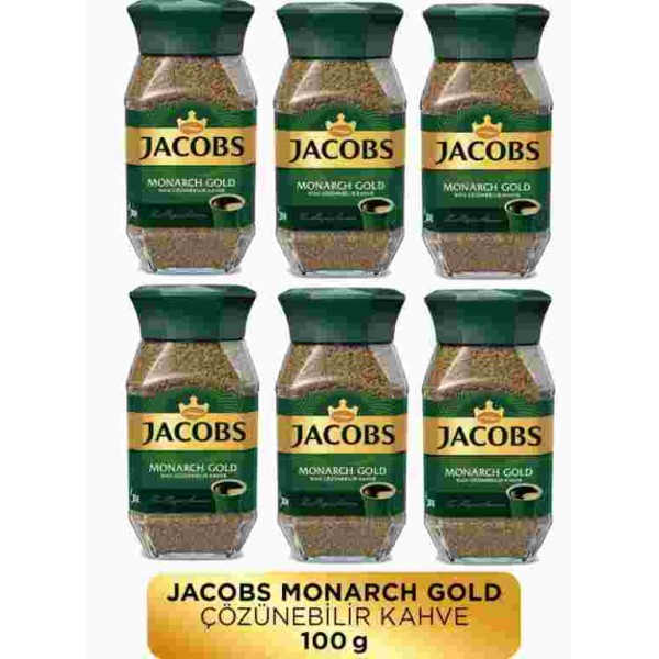 Jacobs Monarch Gold Cam Kavanoz Granül Kahve 100 gr.x6 Adet Jacobs Monarch Gold Cam Kavanoz Granül Kahve 100 gr.x6 Adet