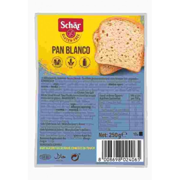 Schar Pan Blanco Glutensiz Beyaz Ekmek 250 gr (8 ADET)