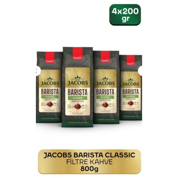Jacobs Barista Classic Filtre Kahve 200gr X 4